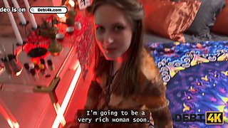 Debt4k. uber-sexy and innocent beauty with amazing tits and abilities was a real witch in the couch