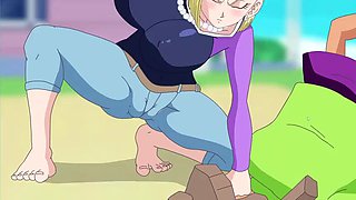 Android 18 slutty sex with Trunks using wet deep pussy dragon ball xxx - android quest for the ball