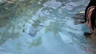 Angela White Getting Her Tight Holes Fucked by the Pool