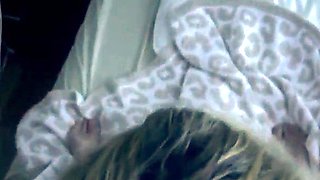 Perfect blond making solo masturbation
