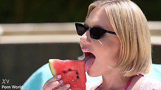 Bikini Clad Beauty Rebel Rhyder Initiates An Interracial Summer Affair By The Pool GP3315