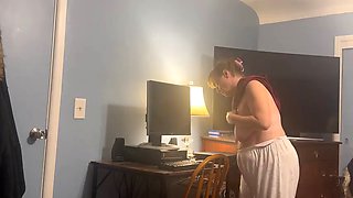 Mature mom sucks his dick till he explodes in her throat gagging her on his sperm!