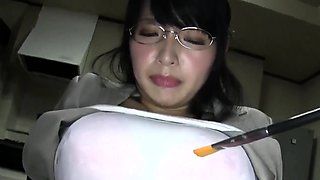 Big Tits Japanese MILF Office Slut