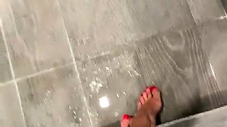 Amateur striptease and Solo masturbation