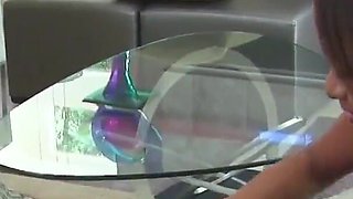 Ebony skinned teen Cali Sweets fucks black cock for hot cum