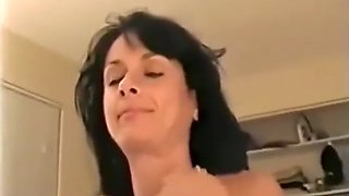 Mom adjusts to living alone with her son - first a tease then they fuck