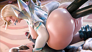 Futuretist Anal Sex on the Beach: Nympho Slut Fucked by Massive Monster Cock, Sweet Gaping Ass, Hard Double Penetration