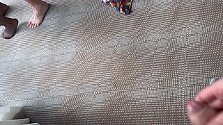 Hotel Window Threesome With Double Facial Finish for MILF an