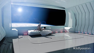 The best sex in space. Hot japanese babe gets fucked hard on orbital space station