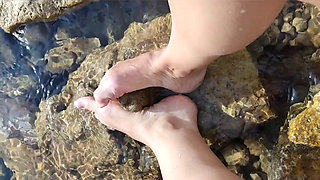 Footjob in the Sea