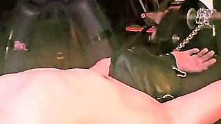 Stina Stone Femdom Handjob Tease Denial Facesitting by Mistress in Leather Gloves Part 2