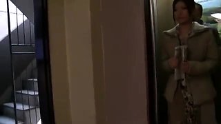 Lustful Japanese housewife hears her neighbors having sex