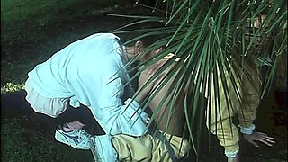 90's Teeny Fucks with Janitor in College Garden