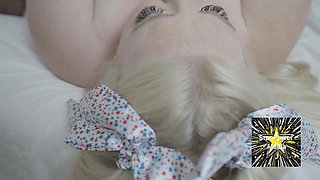 Big-titty Blonde BBW Stella Daniels Takes It Deep in Steamy Back-to-back Double Feature