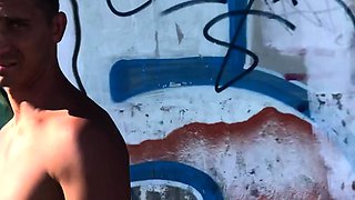Amateur real small titted party teen slammed in gym class