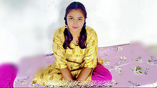 Indian Village Beautiful School Girl First time Sex with Her Stepbrother, Indian Desi school viral mms video Stepsister Hindi
