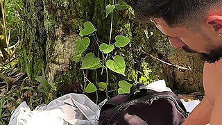 Hot Latina Brunette Gets Horny in the Forest