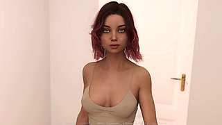 Animated oral adventure with a sexy teacher and small tits girl