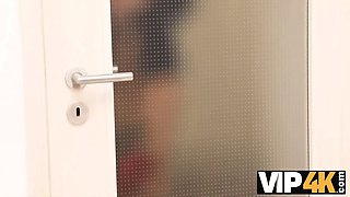 Vip4k. using a hard dildo 2 fabulous lesbians reach hot ejaculations