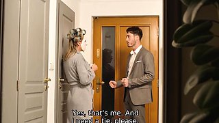 Big boobs blonde is getting energetic fucking today