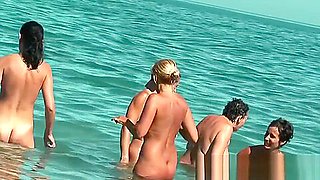 Nude beach film sexy ass women nudist beach