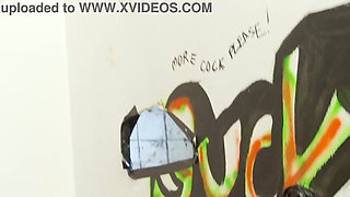 Paige Fox takes a hard dick through the gloryhole by Only3x with a messy facial