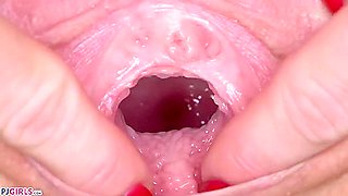 Solo Blonde Masturbating & Stretching Pussy - Euro Babe