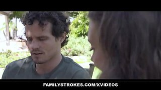 Elena Koshka Teases Stepbrother with Her Tight Teen Pussy - Family Strokes Fuck