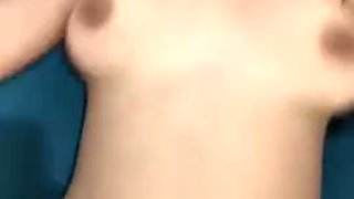 POV - homemade sex with my step sister VIRGIN in the morning, SHE LOVES SUCKING MY DICK AND MY MILK