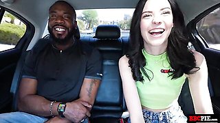 Flexible brunette Bella Nova is enjoying sucking a big black dick
