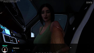 Medical Special Care - Karin handjobs Dr. Larkin in the car - 10KI - by Porn Game 4U