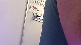 Huge Piss on Plane After Holding It for Four Hours!