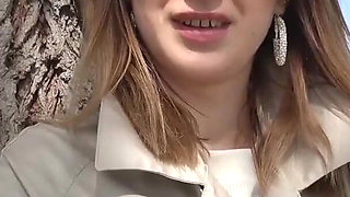 Floppy tits teen Kristin talk to rough anal sex at street casting