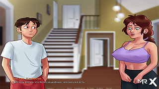 SummertimeSaga - Nurse plays with cock then takes it in her