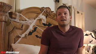 New Sensations - Redhead Milf Officer Stepmom Big Tit Halloween Creampie (Lauren Phillips)