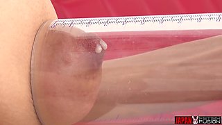 Nanako Hinata Pumps Her Nipples Until They Swell, Clamps Them Hard... and Lets Them Leak Milky Drops. Extreme Close-up POV