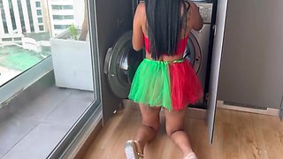 A Different Christmas At Home I Got Still In The Washing Machine And My Papi Went To The Rescue