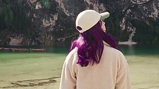 Amateur Italian Vlogger Norage & Noranipix Outdoor Blowjob & Huge Facial Cumshot in 4K