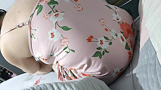 Step mom in bed with naked step son having a big erection