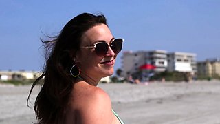 Czech amateur in panties fucks in public pov