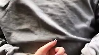 Amateur girlfriend handjob and anal with cumshot