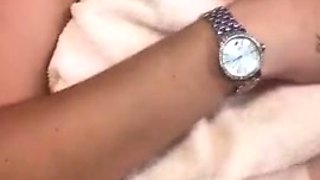 Hot brunette from squirt masturbating on webcam