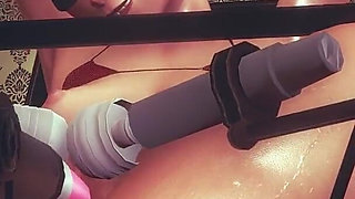 Helen Parr The Incredibles Gets a Wet Orgasm from Sex Machine - Vibrators & Anal Toys in 3D Animation