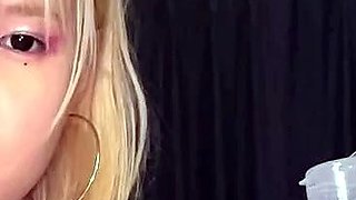 Close up masturbation with big cumshot