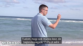Mia Khalifa teaches virgin Hungarian girl how to fuck like a pro in HD porn video