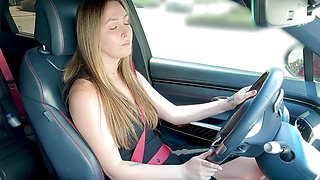 A Stranger Caught My Stepmother Masturbating in the Car and Helped Her Cum