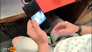 My Boss Catches Me Looking At Nude Photos Of Herself On Her Phone And Then Gives Me A Blowjob. #4/9