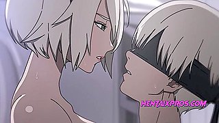 Car Toon And Anime Hentai - Nier Fuckomata Blowjob, Cumshot, Orgasm Sex Parody