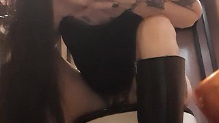 Pms Tummy Rubbing on Toilet Instructional