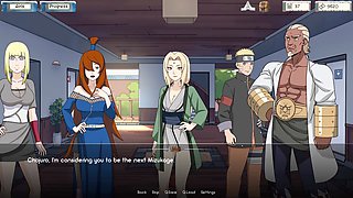 Naruto trainer visual novel with two sexy babes